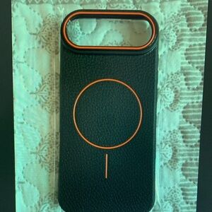 Apple Black and Orange Phone Case